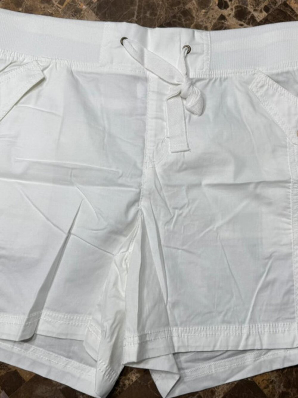 By Star Style Cotton Shorts White Size L